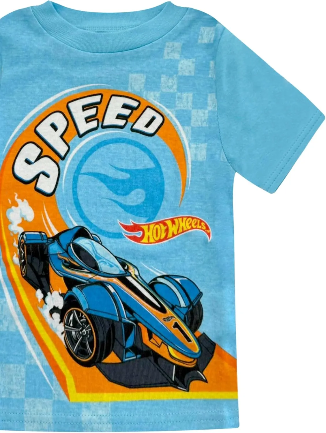 Hot Wheels 4 Piece Pajama Set - Toddler Boys PJ Set, 2 Short Sleeve Shirts Shorts & Pants - Kids Sleepwear - Official License