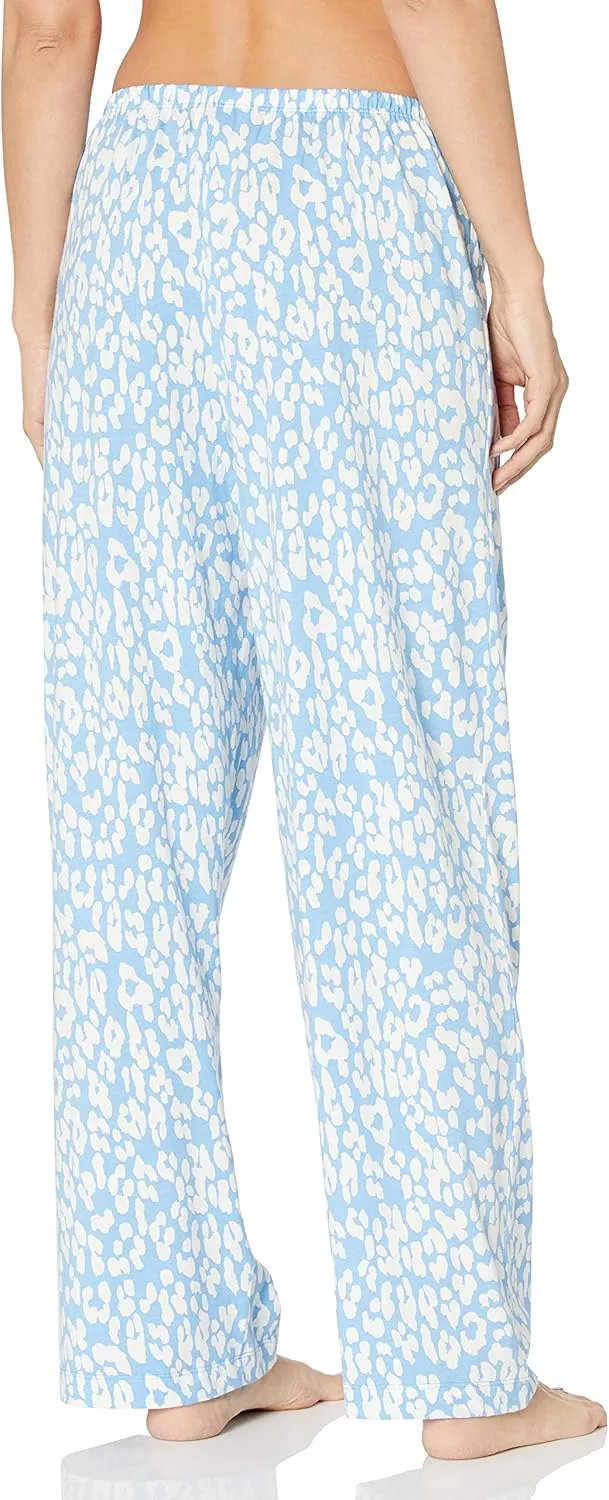 HUE Women's Long Sleepwell Basic Printed Knit Performance Sleep Pajama Pant, Made with Temperature Regulating Technology
