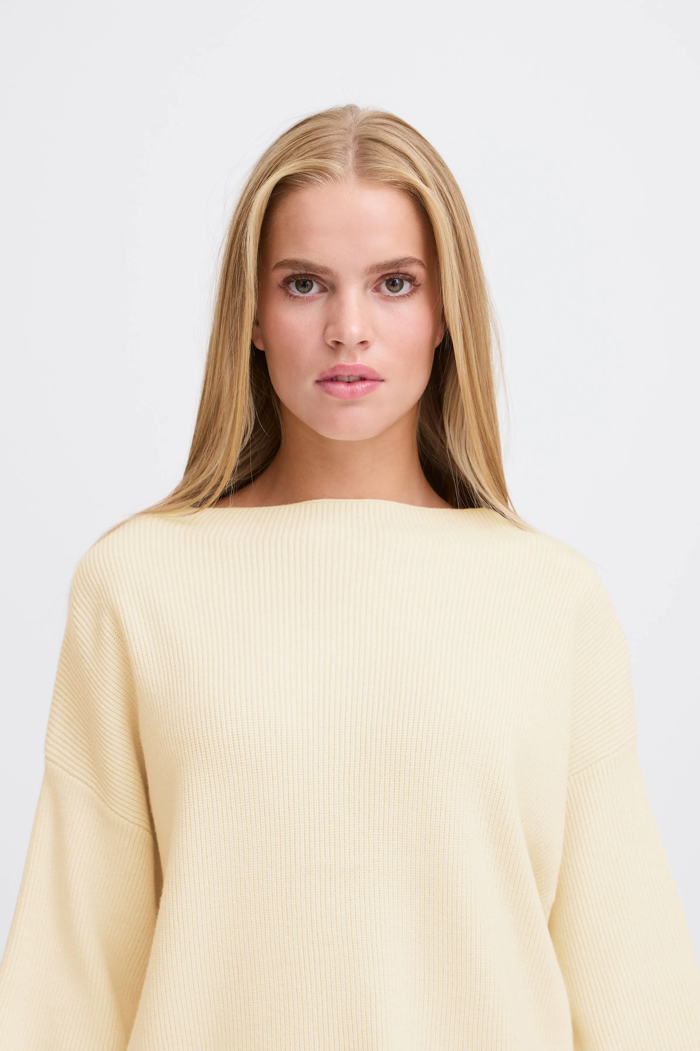 ICHI 1/2 Sleeve Sweater - Birch