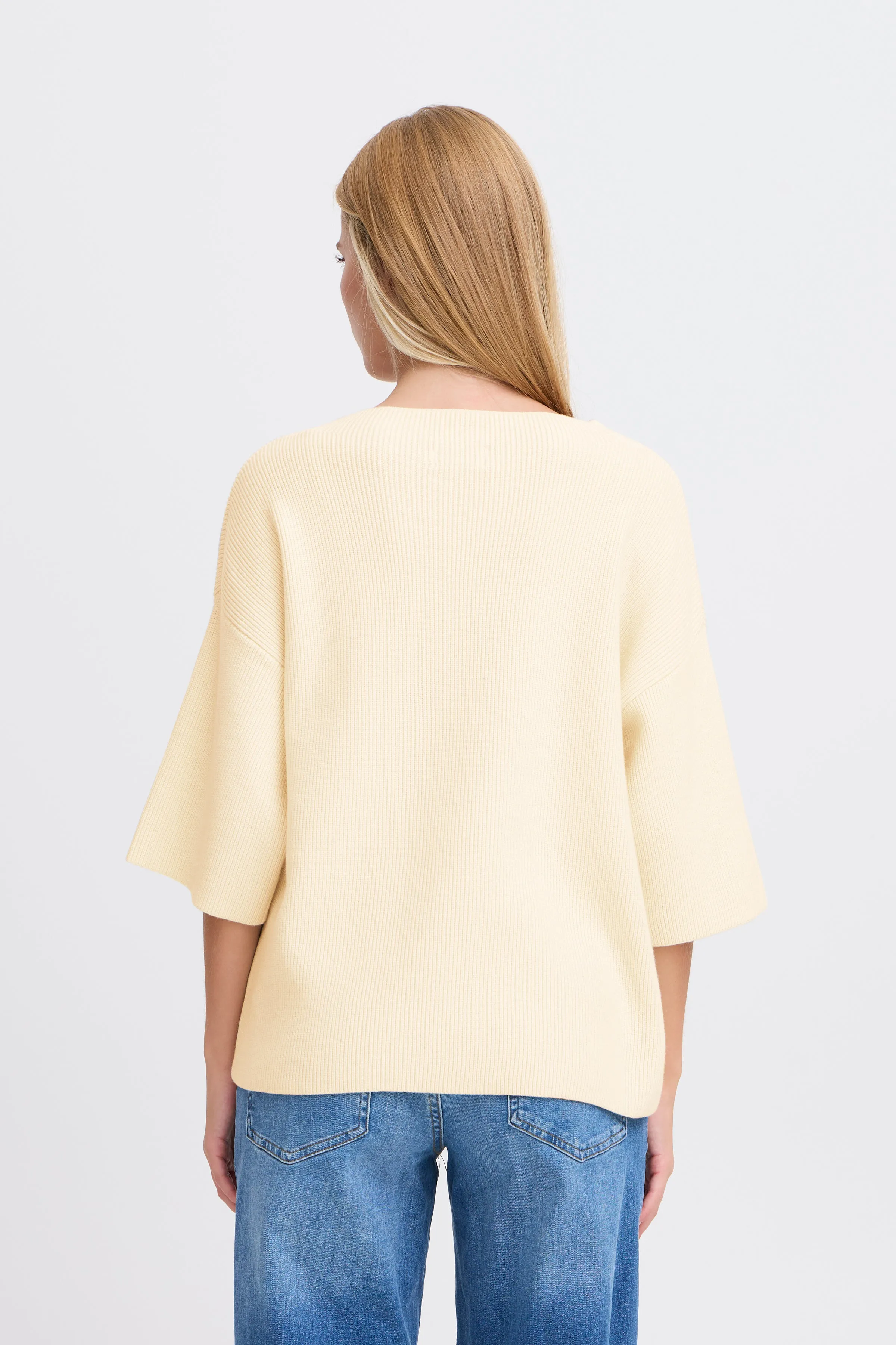 ICHI 1/2 Sleeve Sweater - Birch