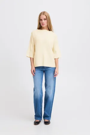 ICHI 1/2 Sleeve Sweater - Birch