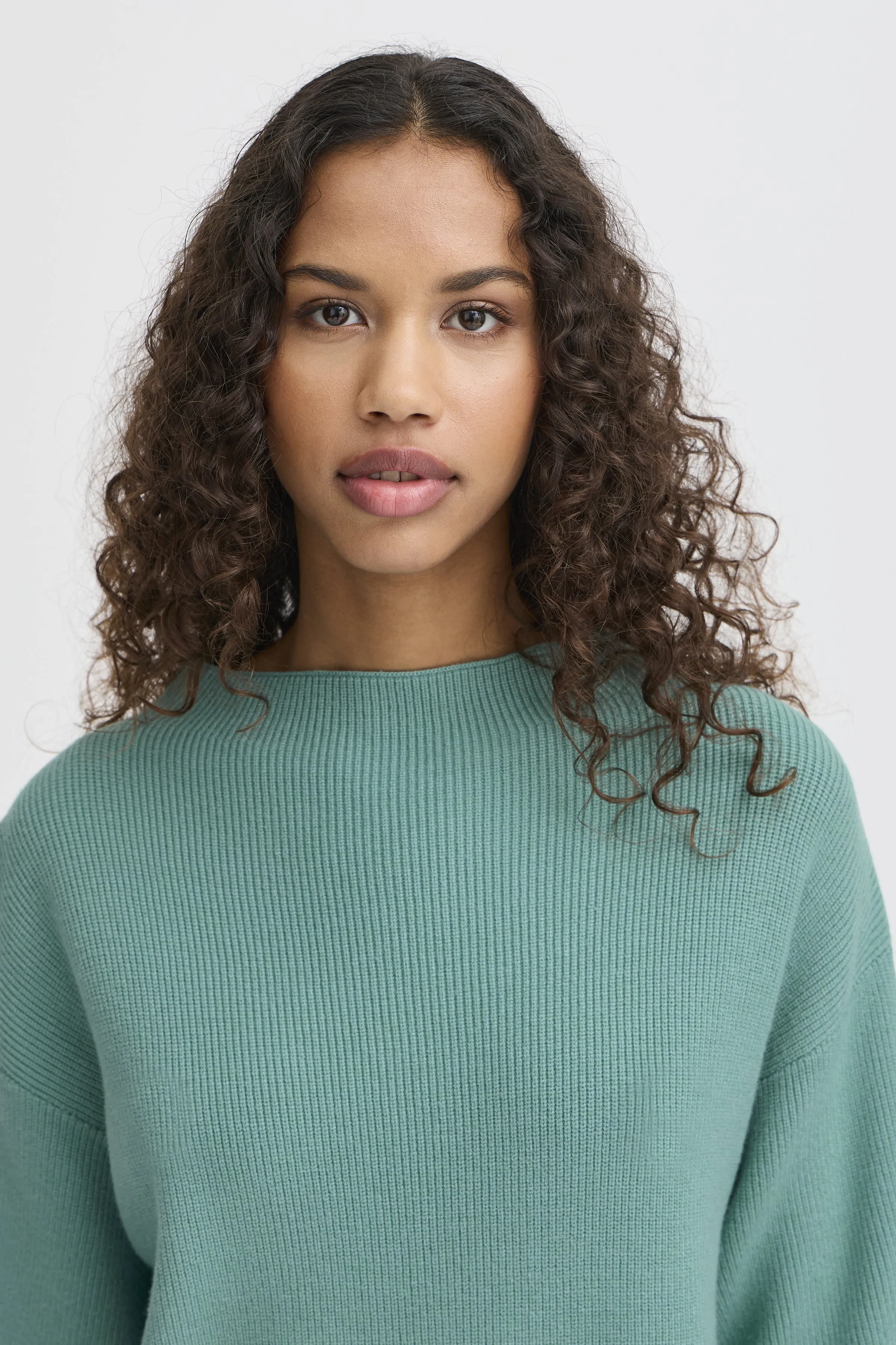 ICHI 1/2 Sleeve Sweater || Seafoam