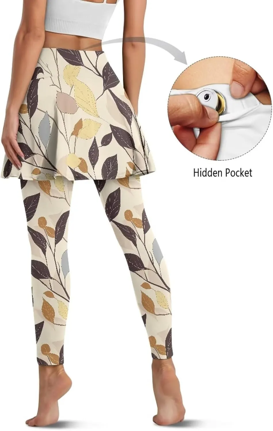 Irisjudy Women's Sports Yoga Skirts Leggings Funny Funny Golf Print Tennis Pants Skirted Paint Splash for Running Plus Size
