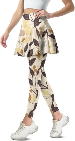 Irisjudy Women's Sports Yoga Skirts Leggings Funny Funny Golf Print Tennis Pants Skirted Paint Splash for Running Plus Size
