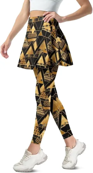 Irisjudy Yoga Legging with Skirts Women Forest Red Mushroom Tennis Pants Leggings Skirts Hawaii Sea Turtle Workout Leggings