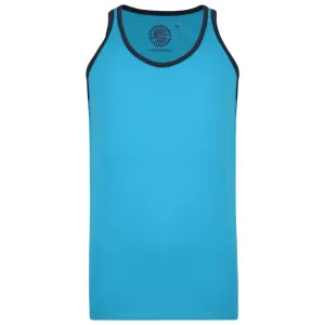 KAM Mens Big Size Pure Cotton Plain Ringer Vest