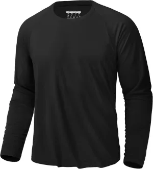 KEFITEVD Men's UV Sun Protection UPF 50  Shirts Long Sleeve Rash Guard Workout Quick Dry Shirt for Hiking Fishing Swimming