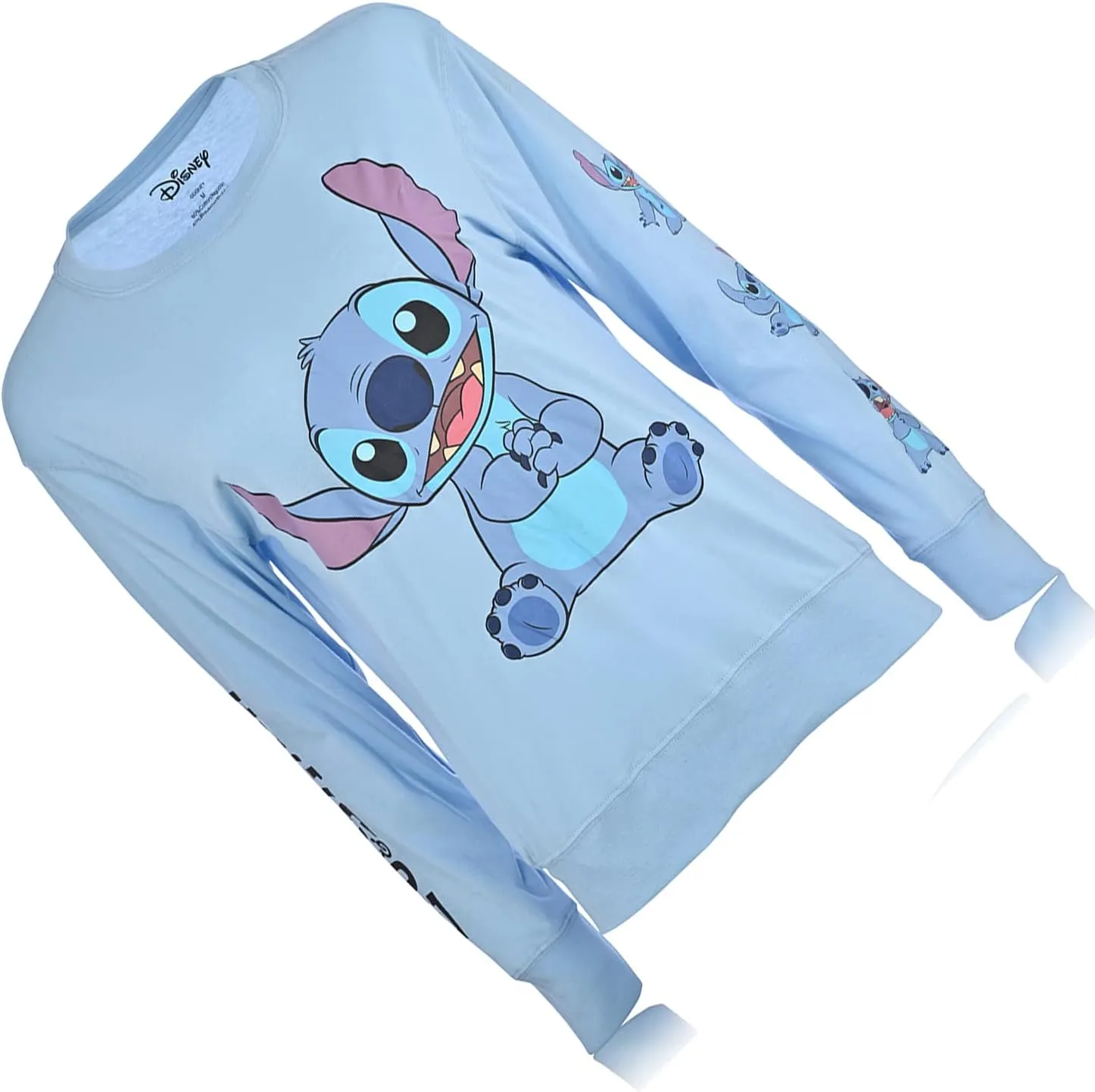 Ladies Lilo and Stitch Shirt - Ladies Classic Lilo and Stitch Long Sleeve Top with Sleeve Prints
