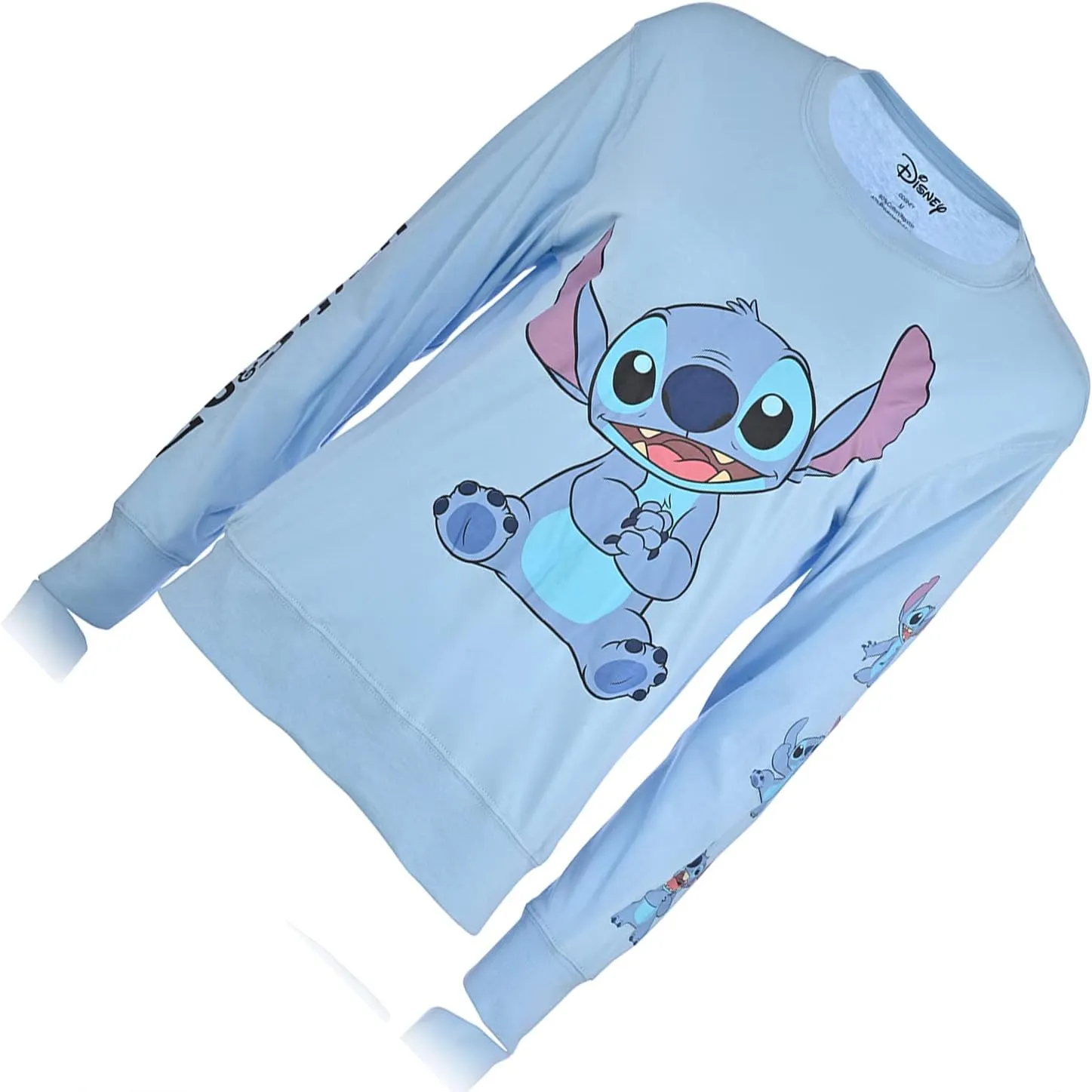 Ladies Lilo and Stitch Shirt - Ladies Classic Lilo and Stitch Long Sleeve Top with Sleeve Prints