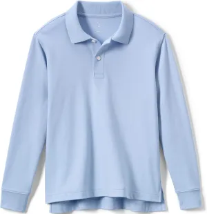 Lands' End School Uniform Kids Long Sleeve Interlock Polo Shirt
