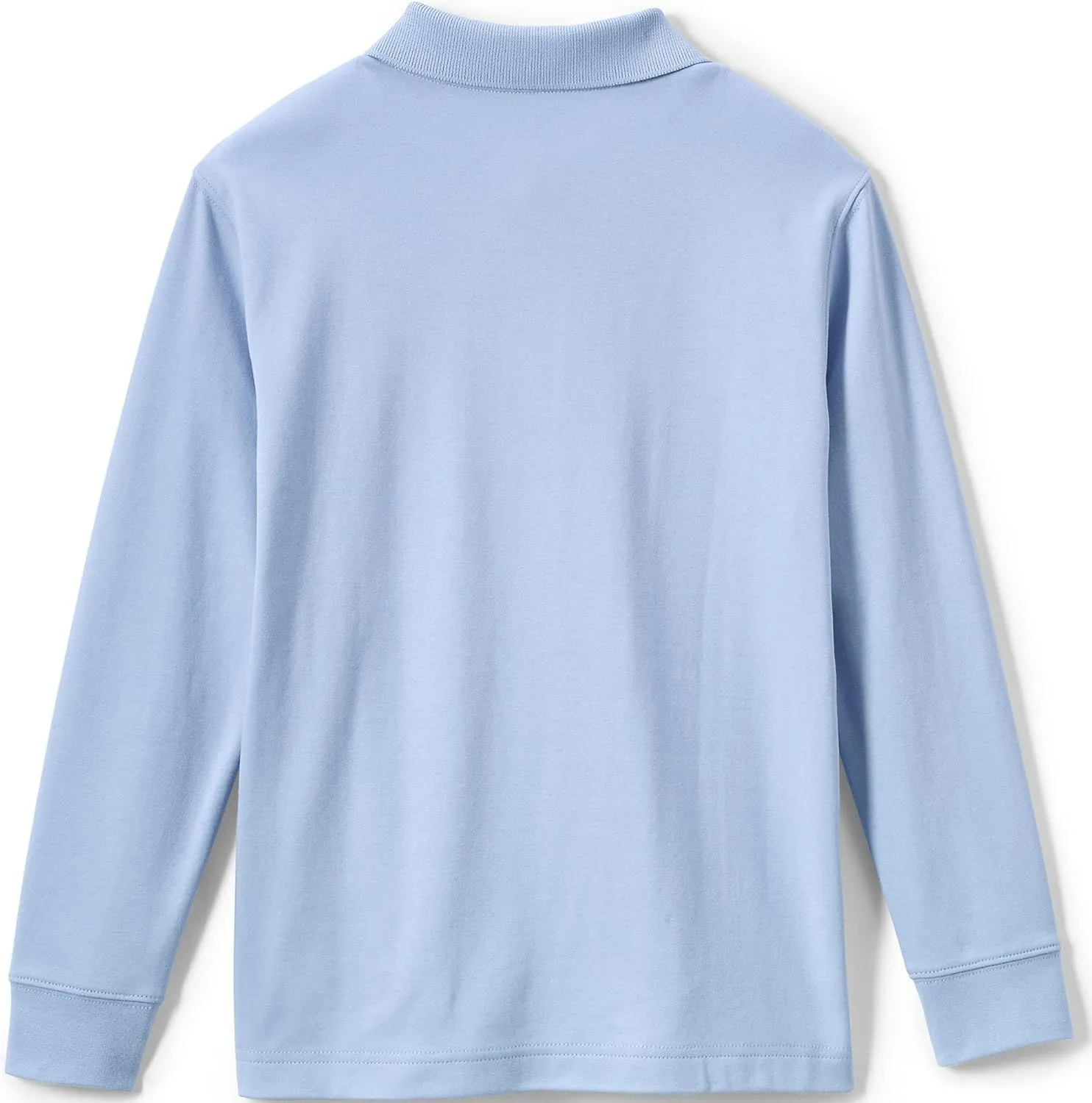 Lands' End School Uniform Kids Long Sleeve Interlock Polo Shirt