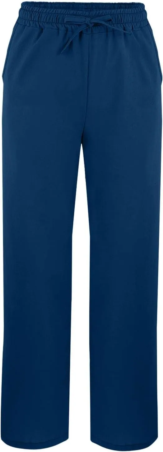 Linen Pants for Women Summer High Waist Elastic Straight Leg Lounge Pant Casual Loose Lightweight Beach Trousers 2025