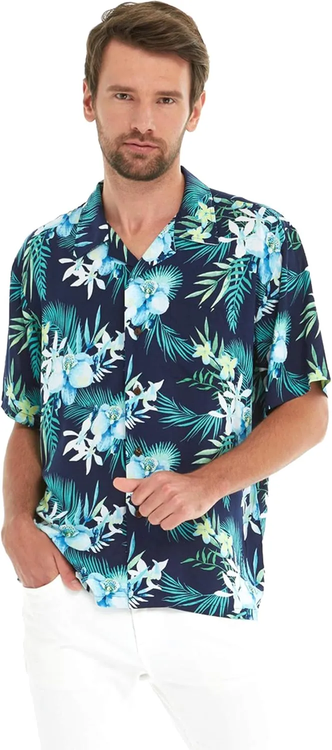 Matchable Couple Hawaiian Luau Shirt or Tank Top in Orchid Breeze