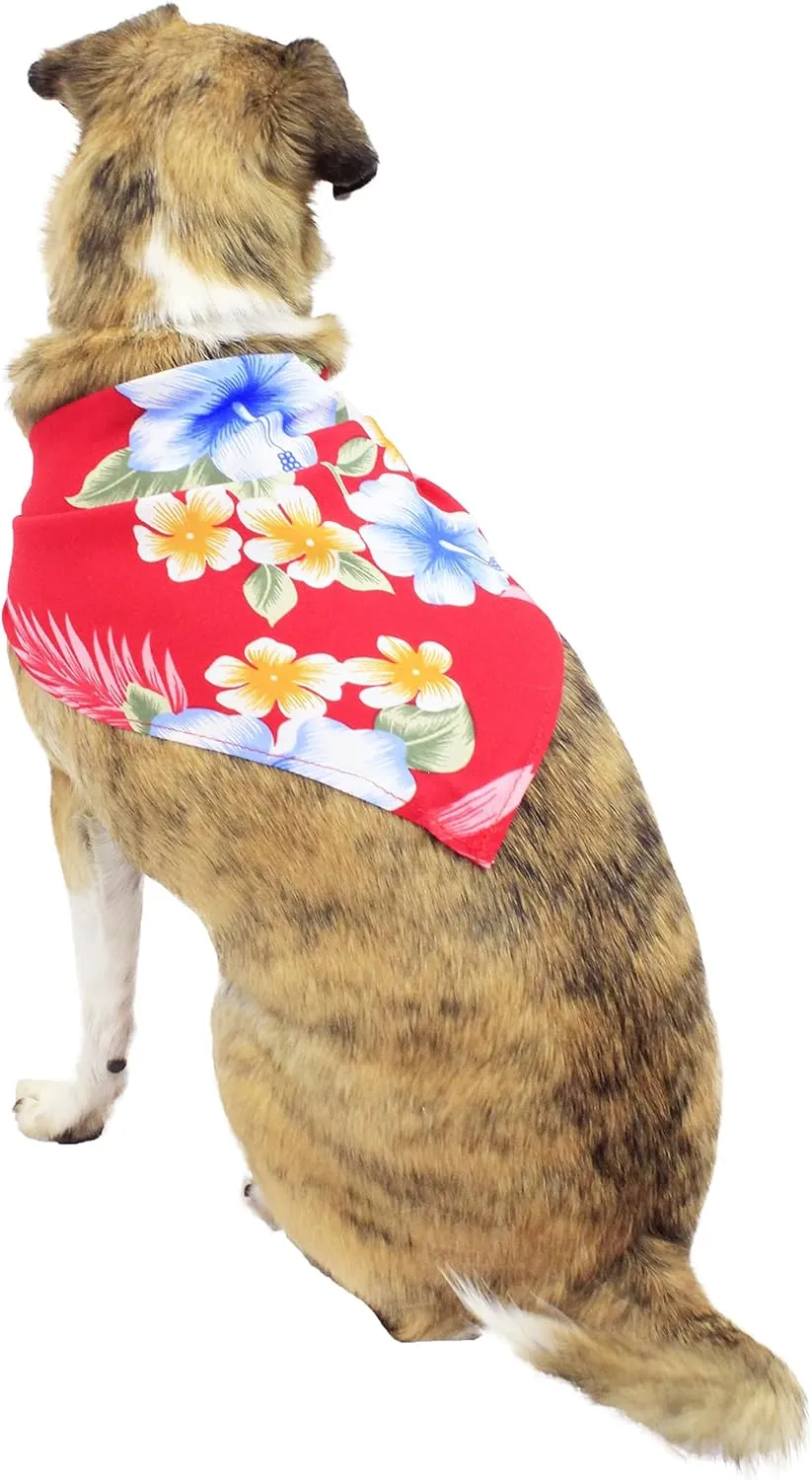 Matchable Family Hawaiian Luau Men Women Girl Boy Clothes in Hibiscus Red