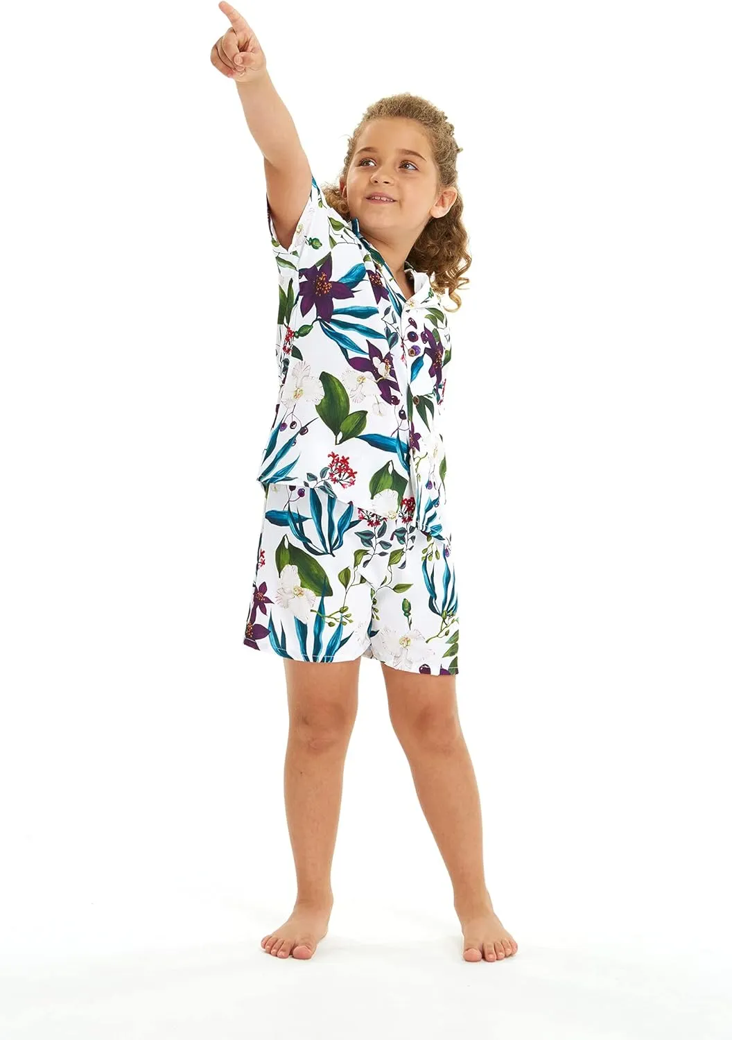 Matchable Family Hawaiian Luau Men Women Girl Boy Clothes in Purple Orchid