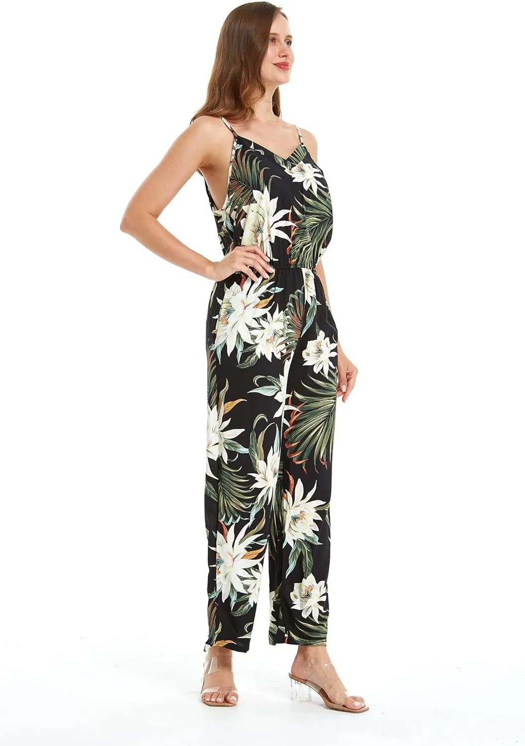 Matchable Family Hawaiian Luau Men Women Girl Boy Clothes in Wispy Cereus Black
