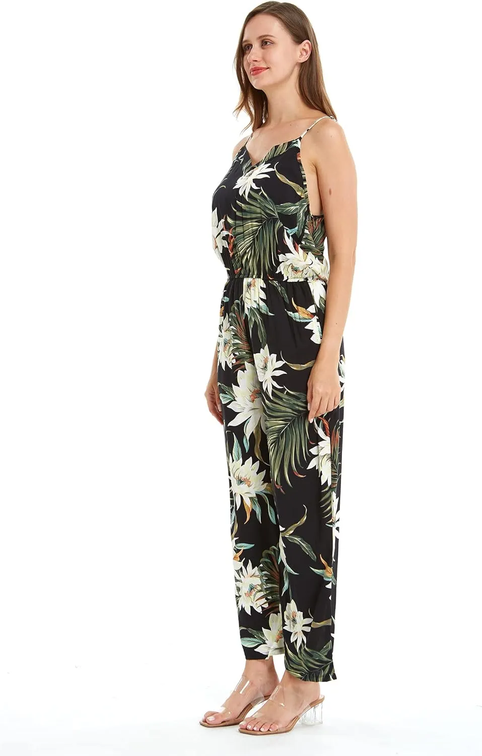 Matchable Family Hawaiian Luau Men Women Girl Boy Clothes in Wispy Cereus Black