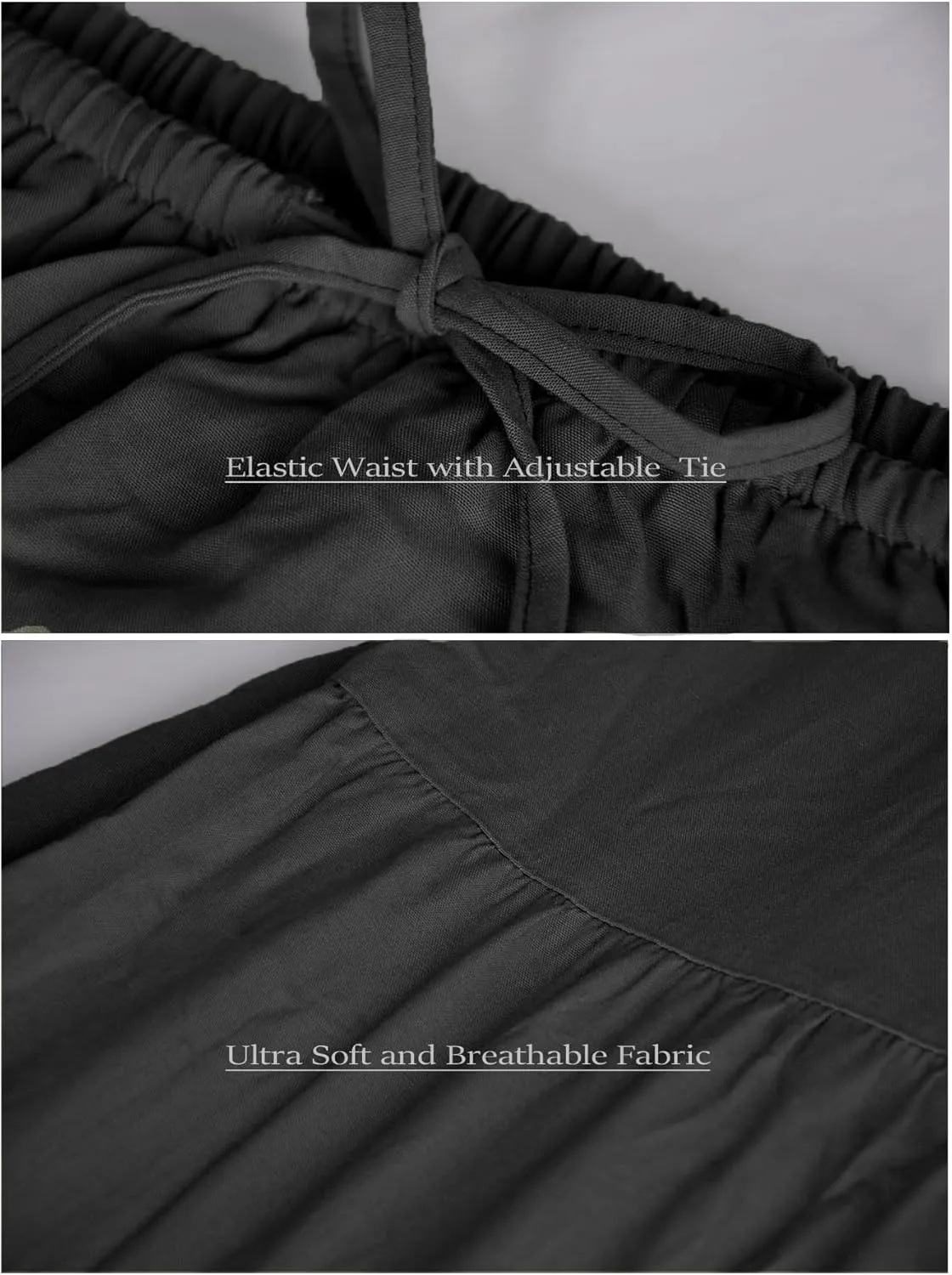 Maxi Skirts for Women Tiered Long Skirts Pleated A Line Adjustable Elastic Waist with Drawstring Flowy Long Skirt