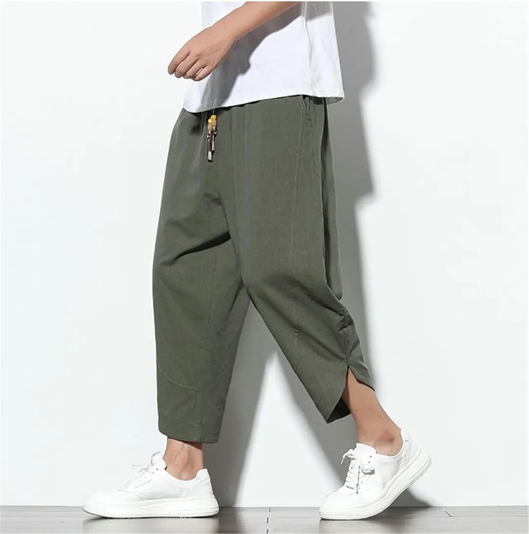 Men's Ankle-Length Pants Solid Harem Pants Casual Hip Hop Joggers High Street Trousers