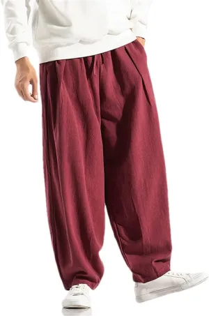 Men's Harem Pants Harajuku Style Loose Ankle-Length Trousers Streetwear Casual Jogging Pants