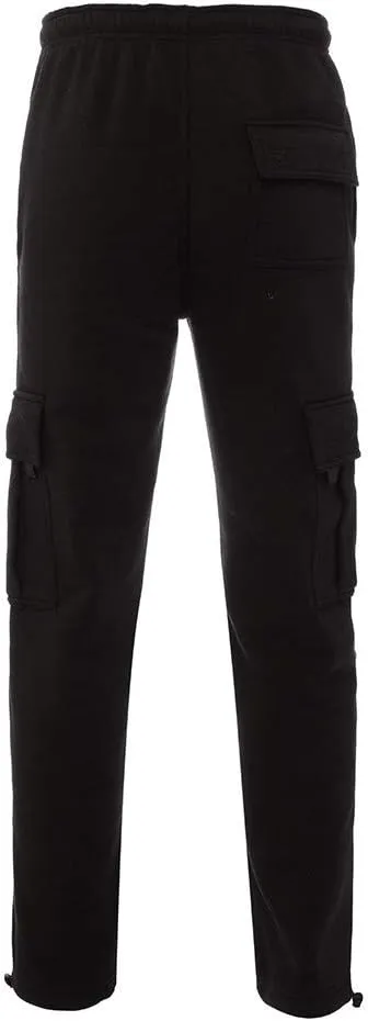 Men's Loose and Casual Trouser Pant Soild Color Tethered Waistband Sport Loose Long Trousers with Long Stilt