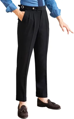 Men's Spring/Summer Thin Style Bubble Fabric Classic Gurkha Naples Italian Old Money Style Dress Pants