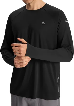 Mens Sun Protection Shirts UPF 50  Long Sleeve UV Shirt Rash Guard for Men Quick Dry Swim Fishing Beach Athletic