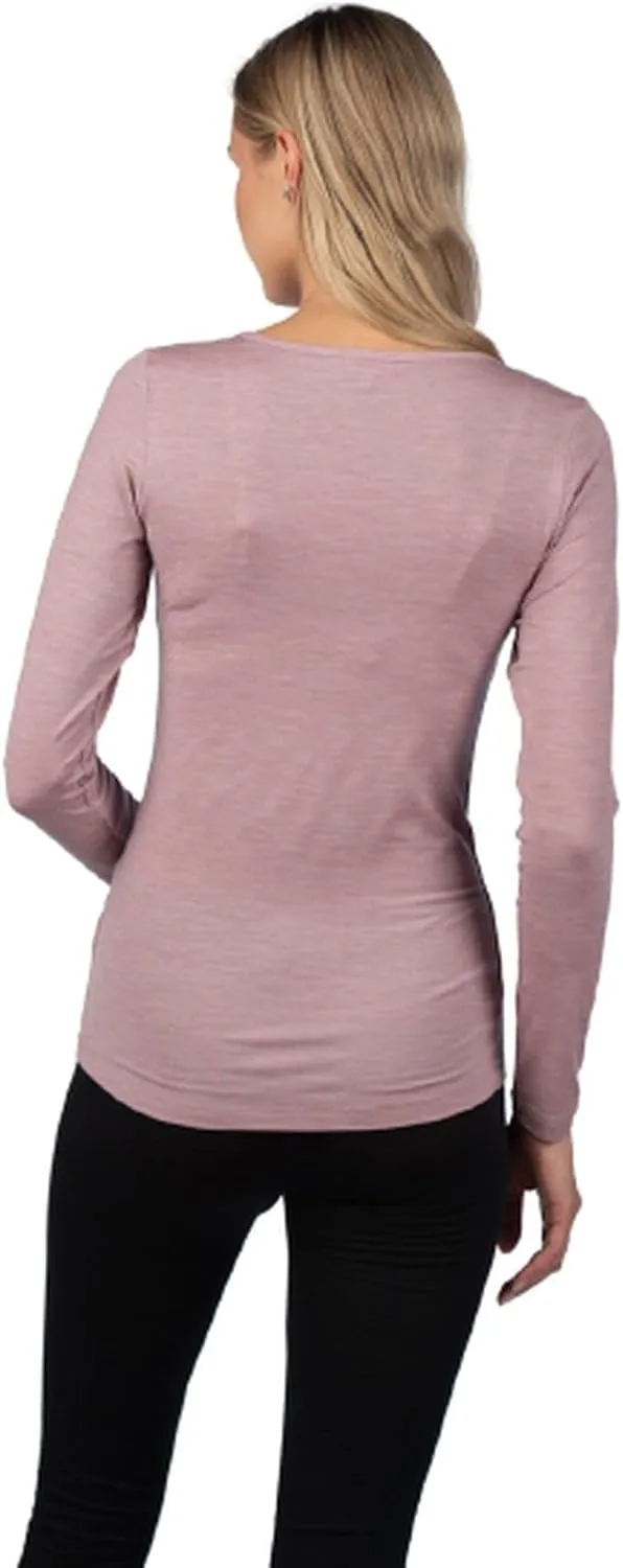 Merino Wool and Lyocell Women's Base Layer Long Sleeves Undershirt