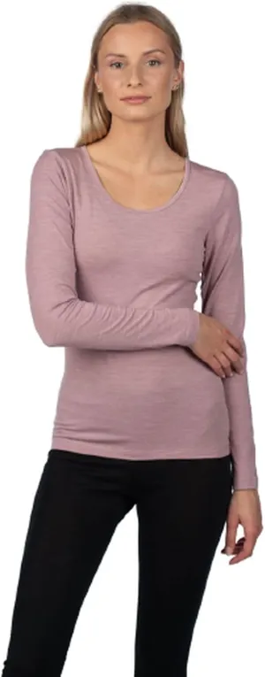 Merino Wool and Lyocell Women's Base Layer Long Sleeves Undershirt