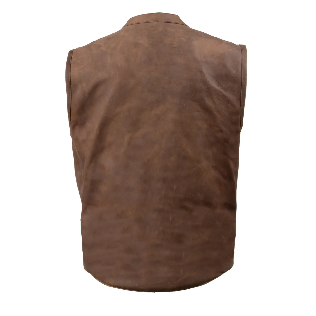 Milwaukee Leather MLM3519 Men's “Gambler” Crazy Horse Brown Vintage