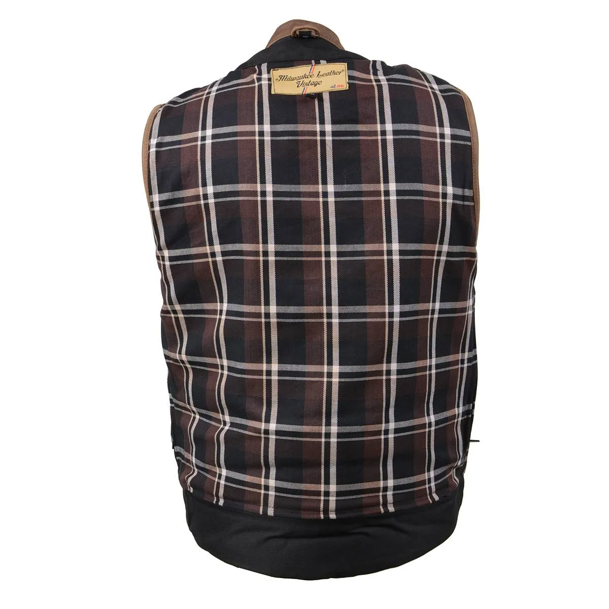 Milwaukee Leather MLM3519 Men's “Gambler” Crazy Horse Brown Vintage