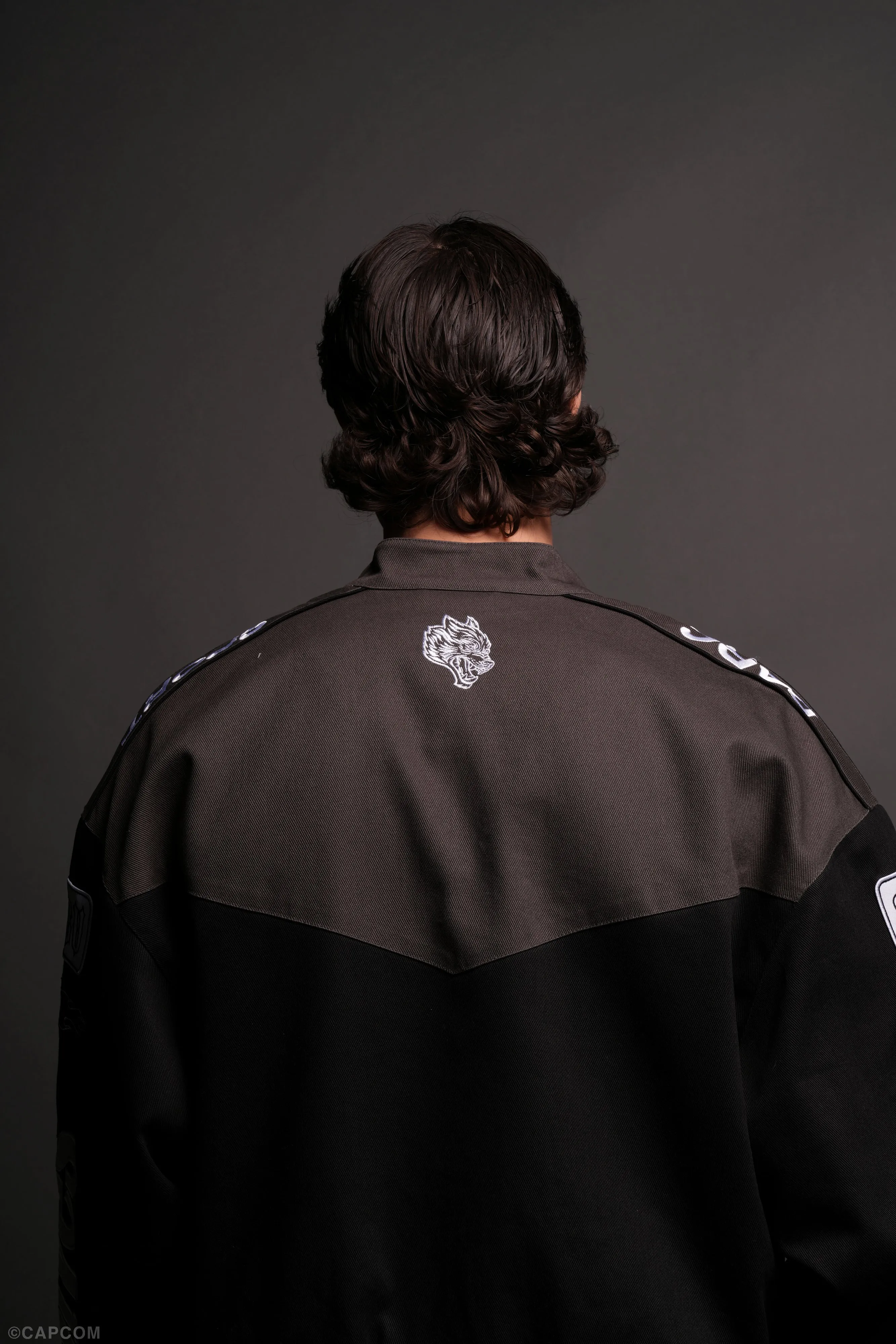 ONLYUS Gordon Unisex Racing Jacket in Wolf Gray/Black