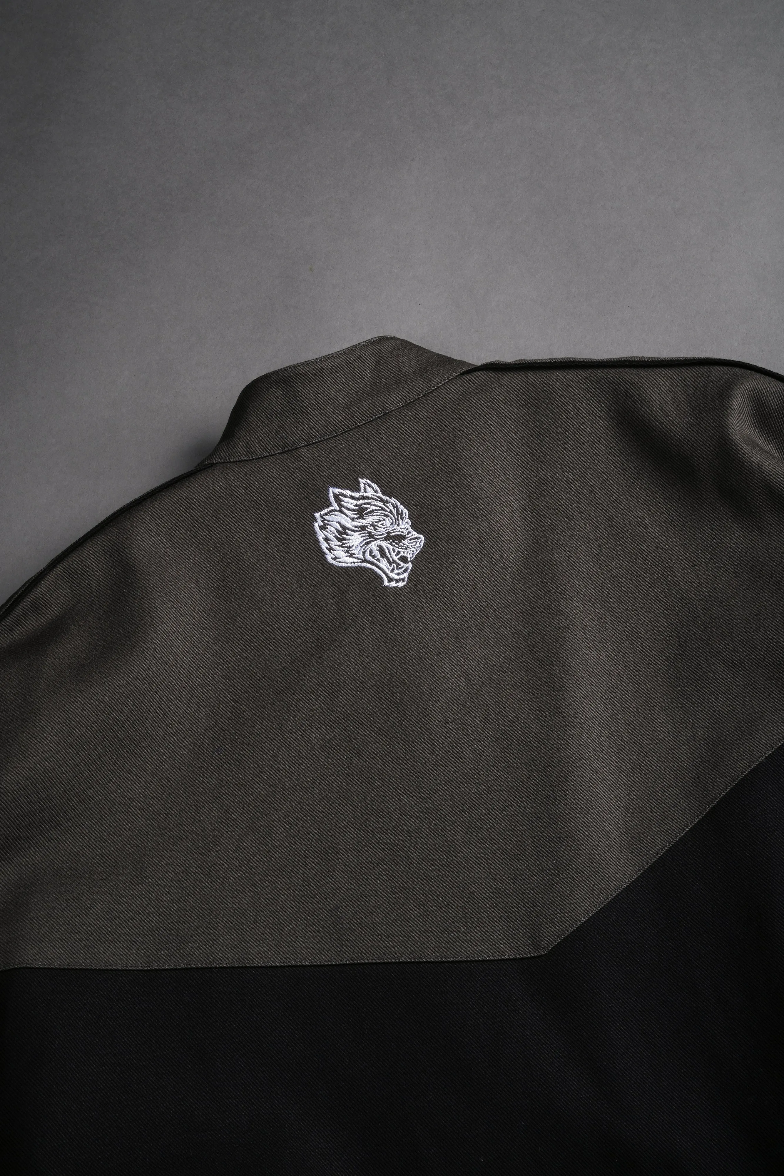 ONLYUS Gordon Unisex Racing Jacket in Wolf Gray/Black