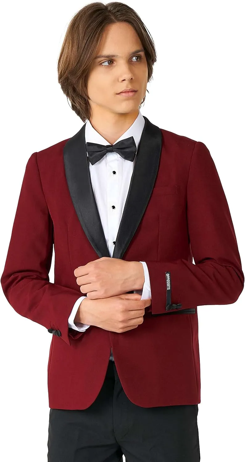 Opposuits Teen Boys Formal Outfit - Premium Tuxedo Suit - Slim Fit - Includes Blazer, Pants and Bow Tie