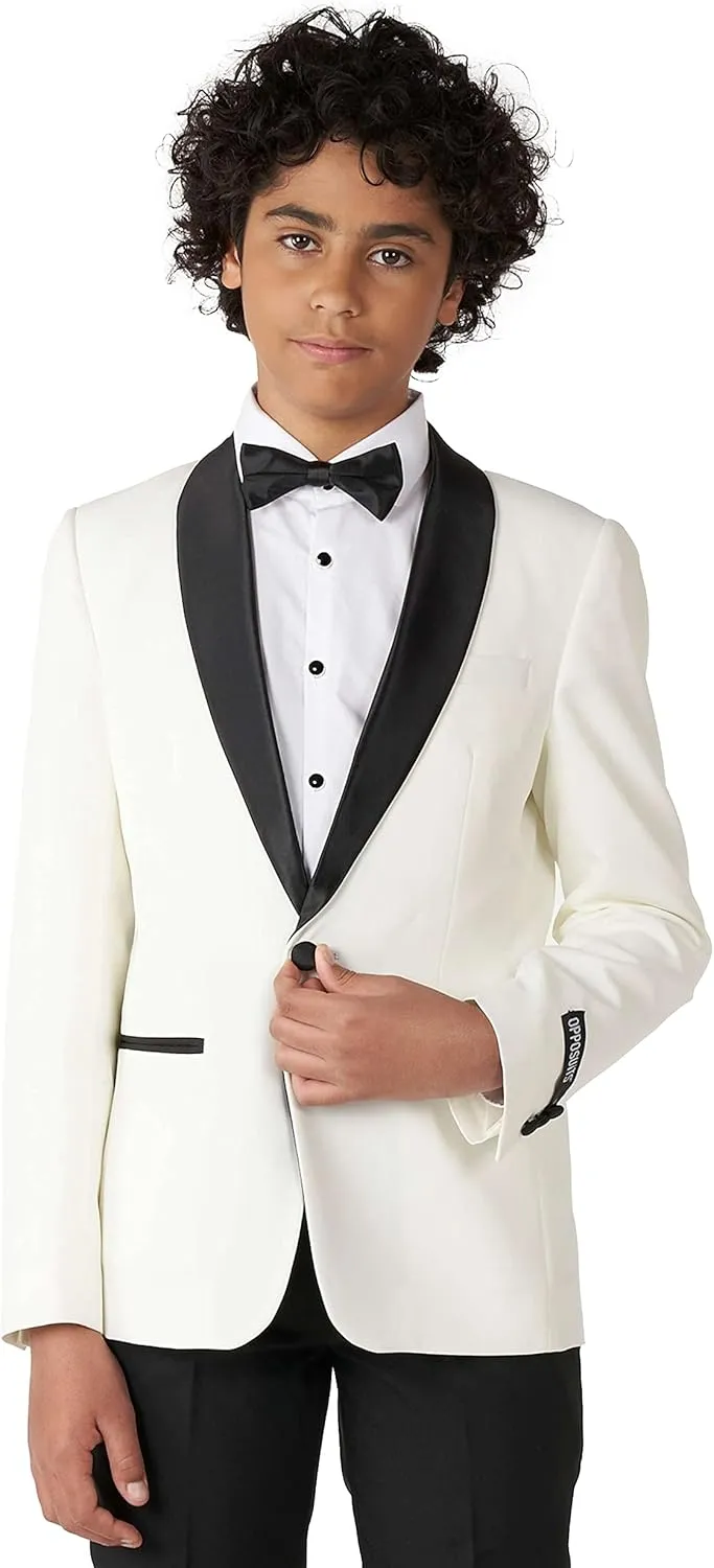 Opposuits Teen Boys Formal Outfit - Premium Tuxedo Suit - Slim Fit - Includes Blazer, Pants and Bow Tie