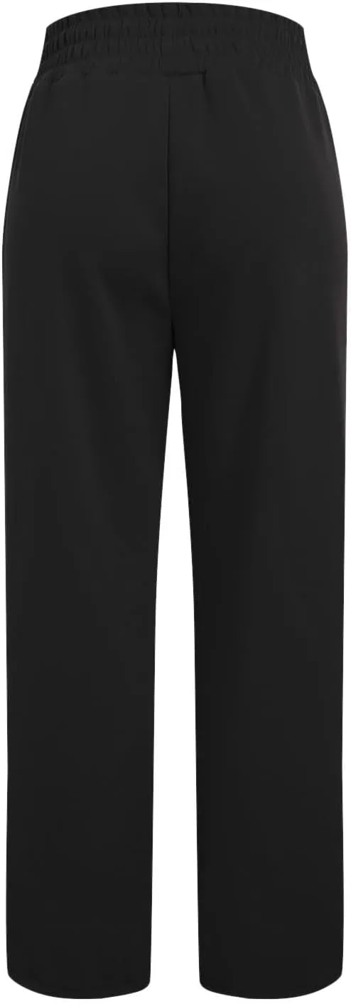 Oversized Wide Leg Sweatpants Women Elastic Drawstring Baggy Straight Leg Open Bottom Lounge Comfy Joggers Trousers