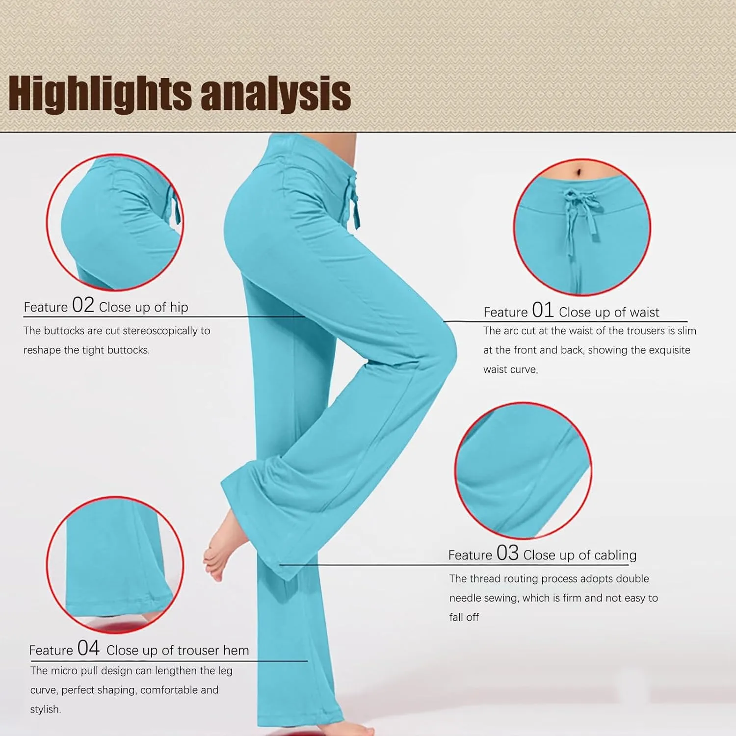 Plus Size Yoga Pants for Women 2024 Casual Drawstring Elastic High Waist Wide Leg Workout Pants Loose Comfy Trousers