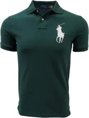 Polo Ralph Lauren Mens Custom Slim Fit Big Pony Logo Polo Shirt