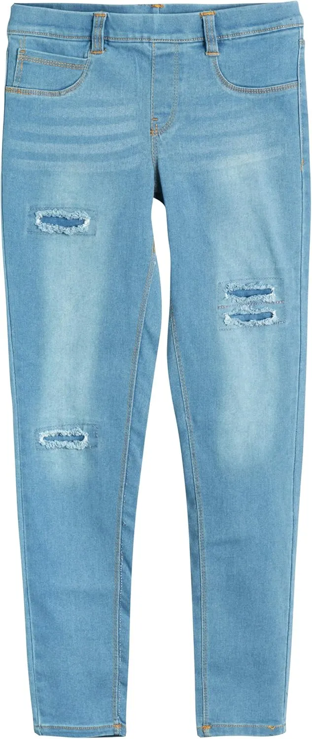 Real Love Girls Jeggings  2 Pack Stretch Denim Pull-On Skinny Jeans Leggings (7-16)