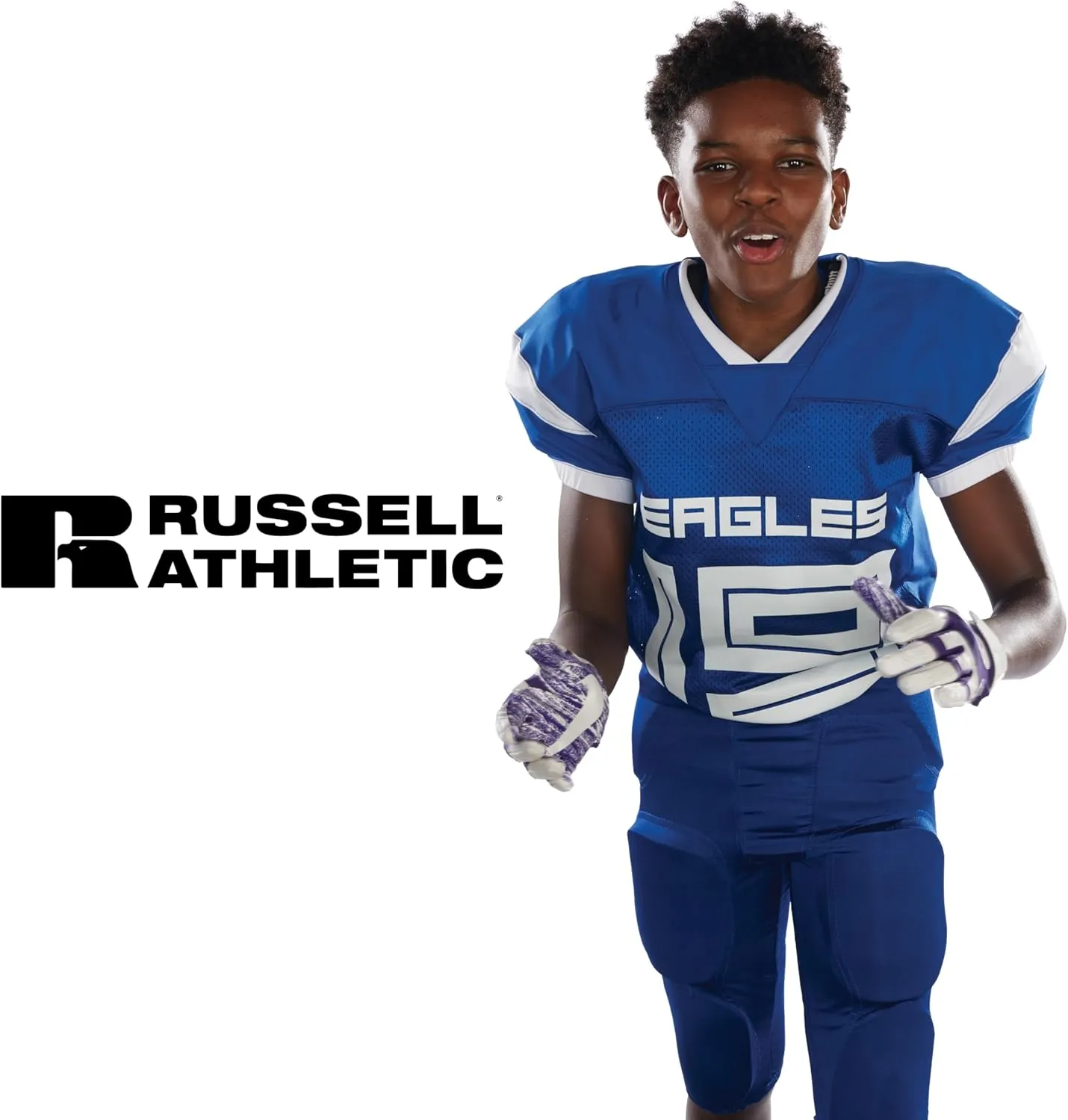 Russell Athletic Boys Youth Integrated 7-Piece Pad Football Pant