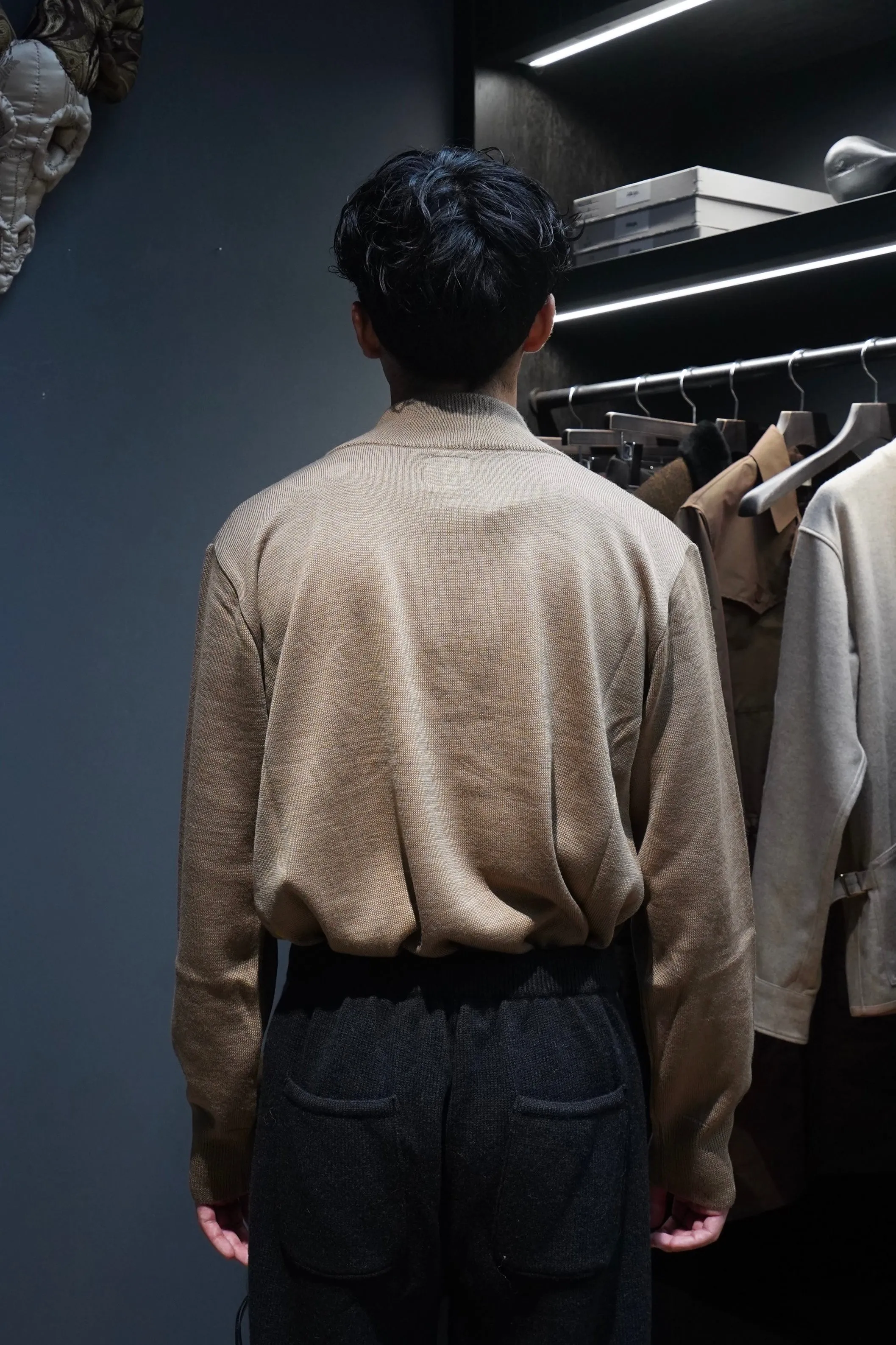 Sasquatchfabrix. MOCKNECK KNIT "FLOWER" (MOCHA)