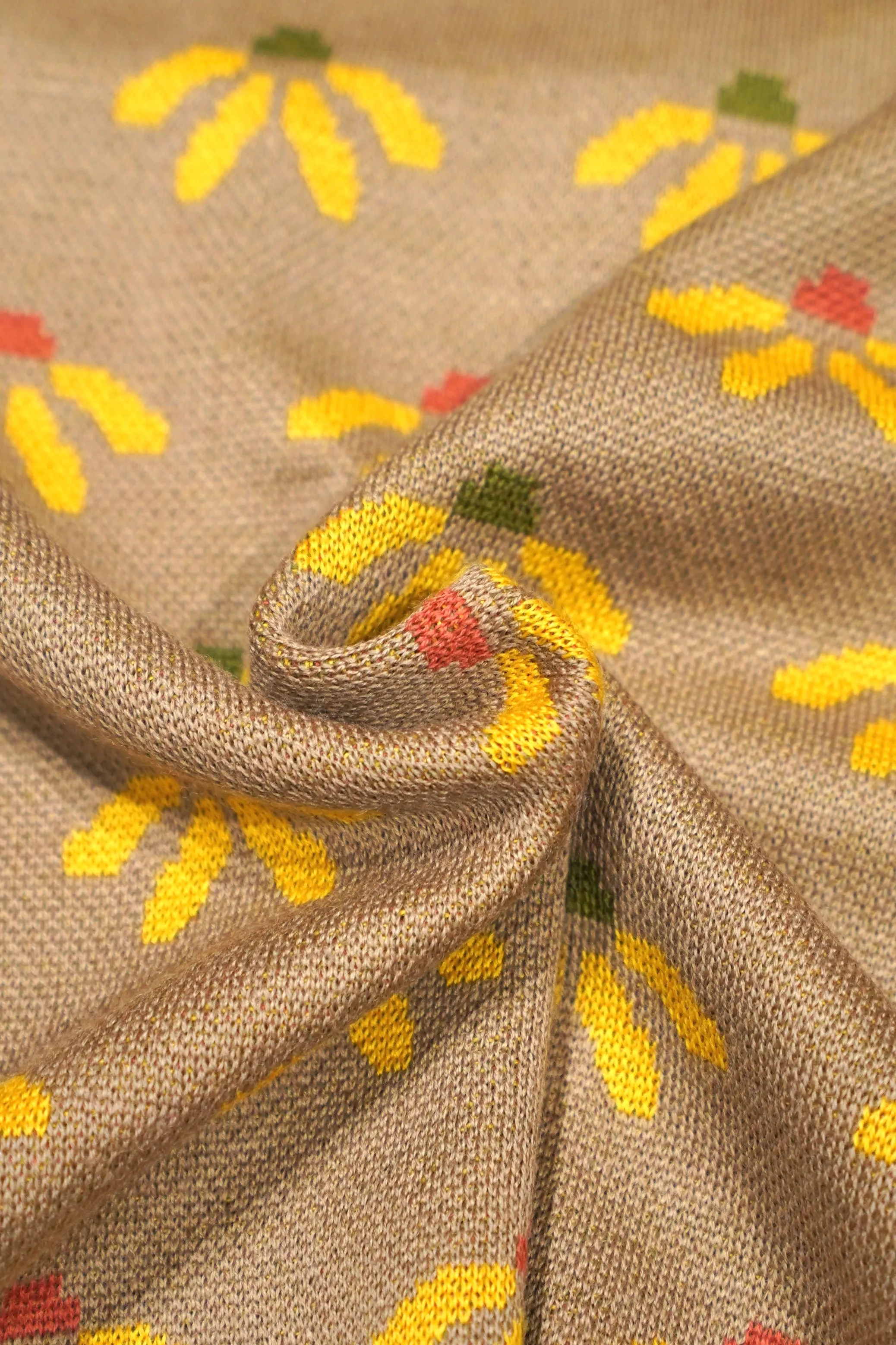 Sasquatchfabrix. MOCKNECK KNIT "FLOWER" (MOCHA)