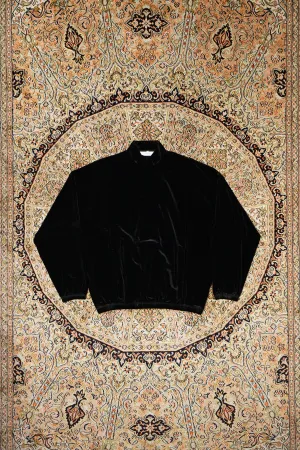 Sasquatchfabrix. VELOUR MOCKNECK (BLACK×BLACK)