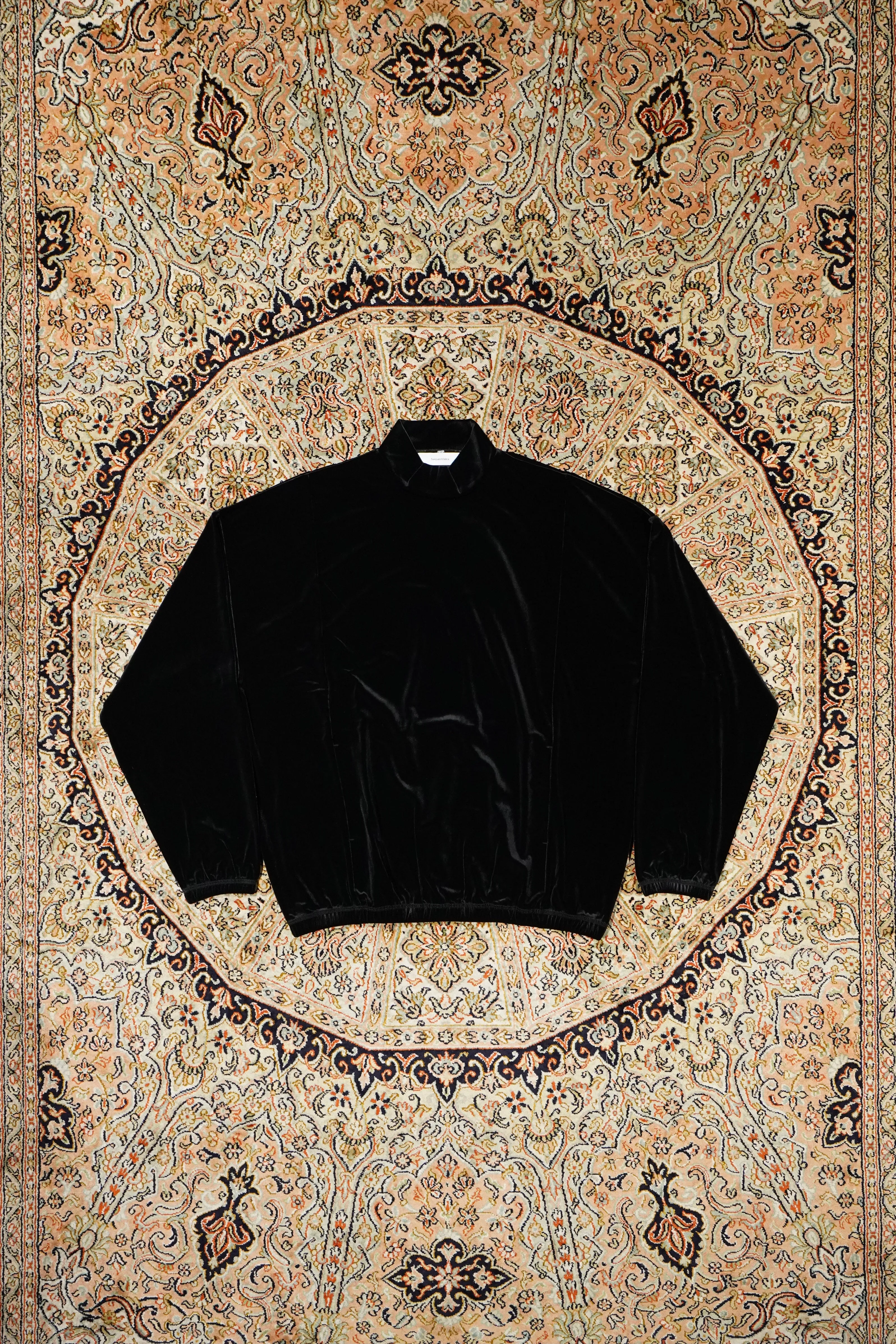 Sasquatchfabrix. VELOUR MOCKNECK (BLACK×BLACK)