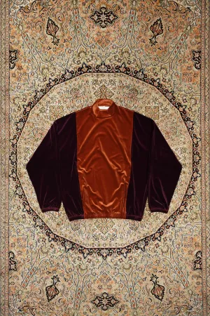 Sasquatchfabrix. VELOUR MOCKNECK (ORANGE×PURPLE)