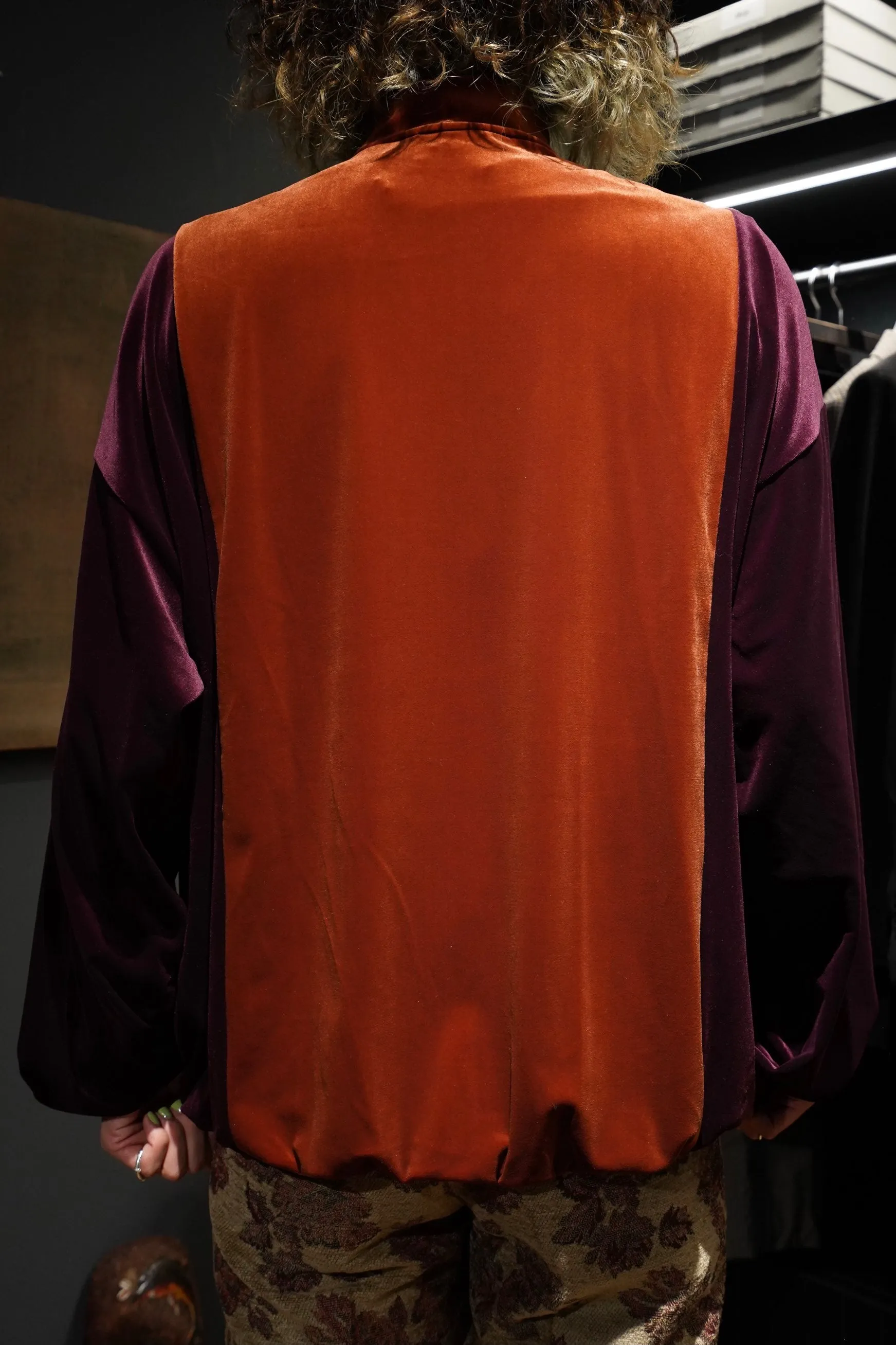 Sasquatchfabrix. VELOUR MOCKNECK (ORANGE×PURPLE)