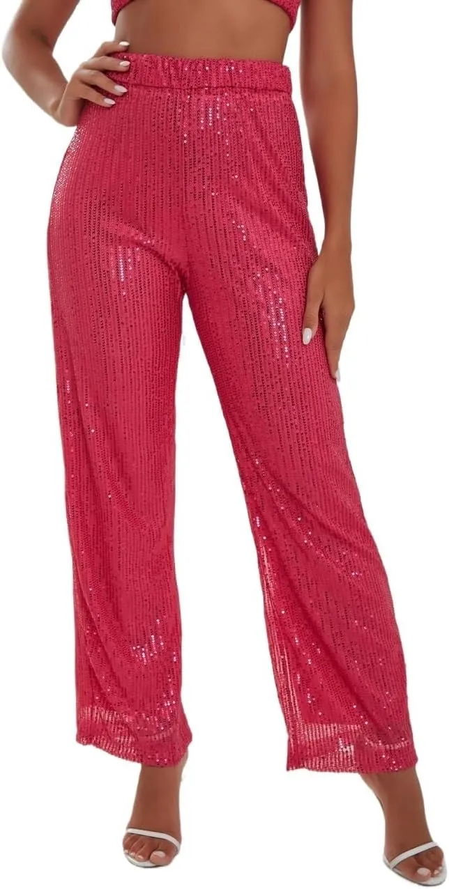SECOLI Women's 2024 Causal Straight Leg Long Pants High Waist Straight Leg Pants