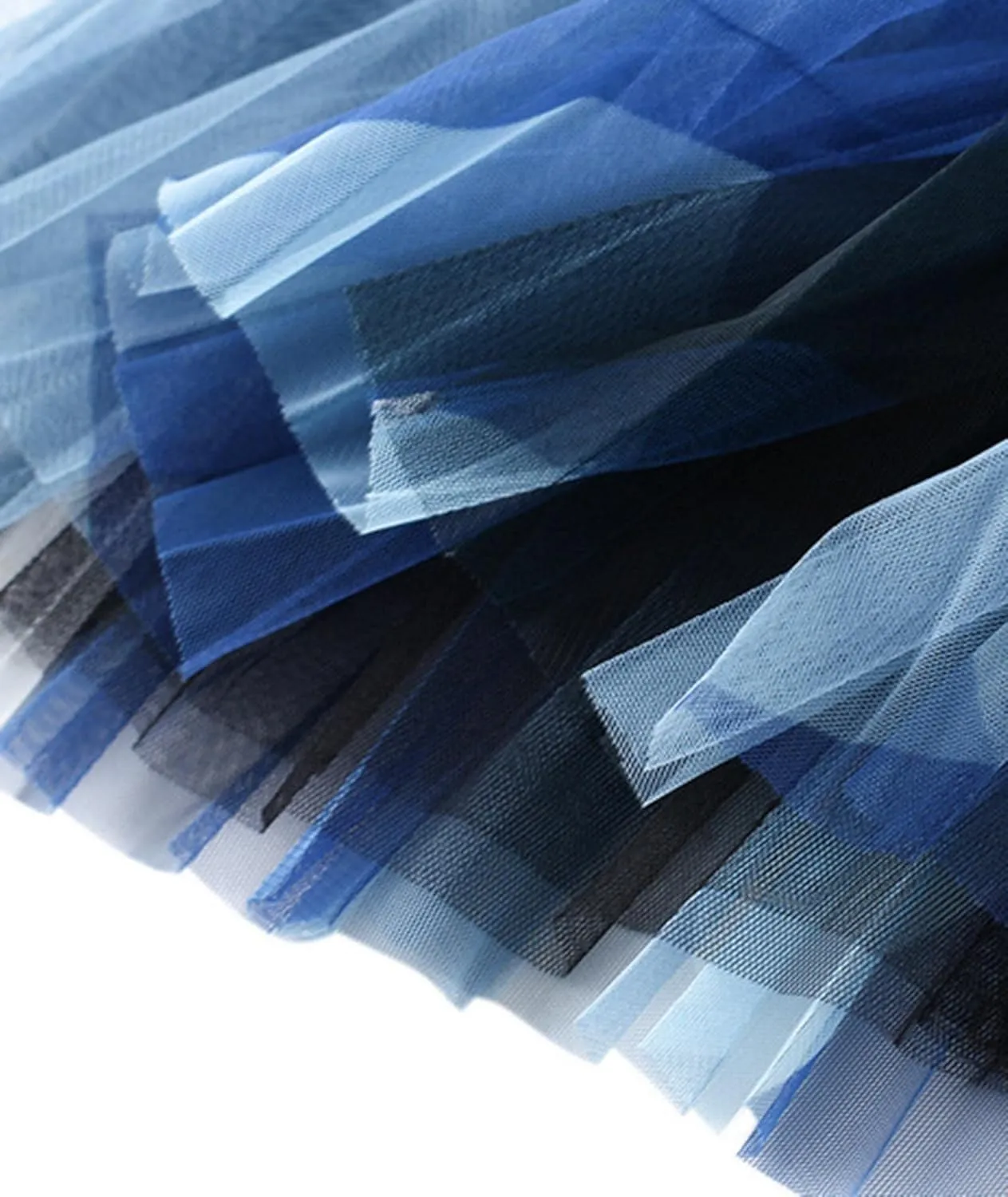 SOMTHRON Women's Tutu Tulle Skirt Elastic High Waist Layered Skirt Color Block Lace A-Line Midi Pleated Skirt