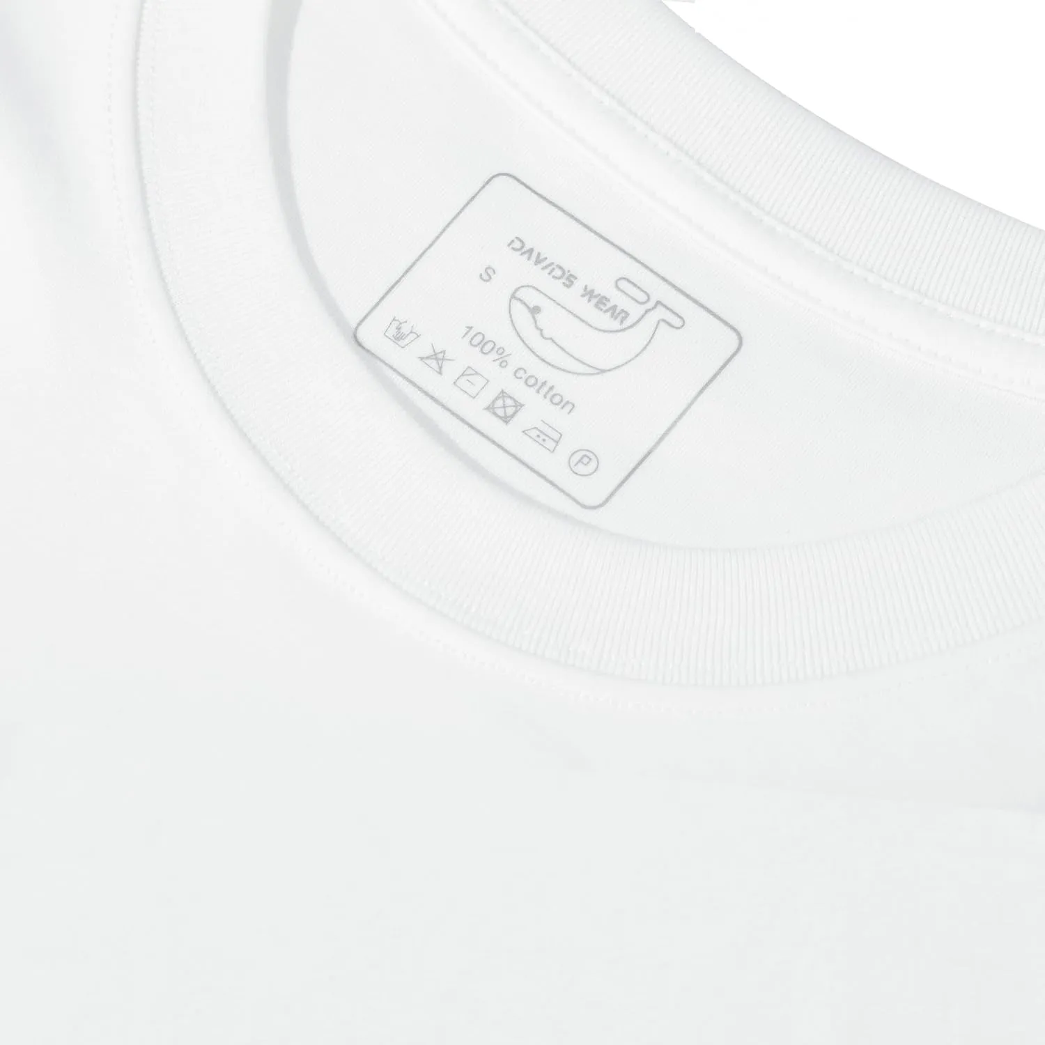 Stain-Proof Crew Neck White Short Sleeve Basic Tee Shirt