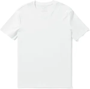 Stain-Proof Crew Neck White Short Sleeve Basic Tee Shirt
